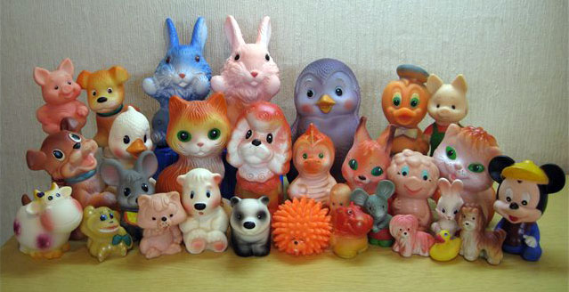 Коллекция резиновых игрушек