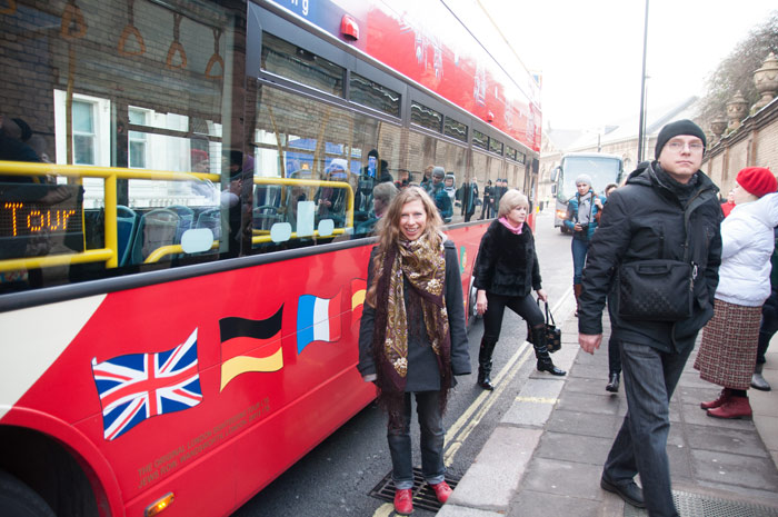 Лондонский двухэтажный красный автобус