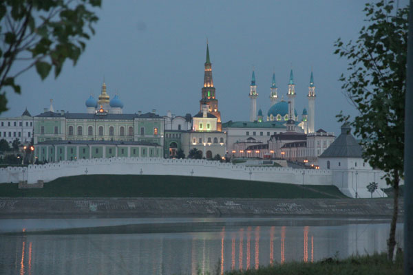 Казанский Кремль в вечернем освещении