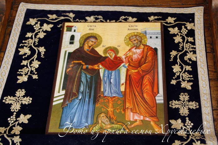 Святые праведные Иоаким и Анна. Икона из сербского монастыря