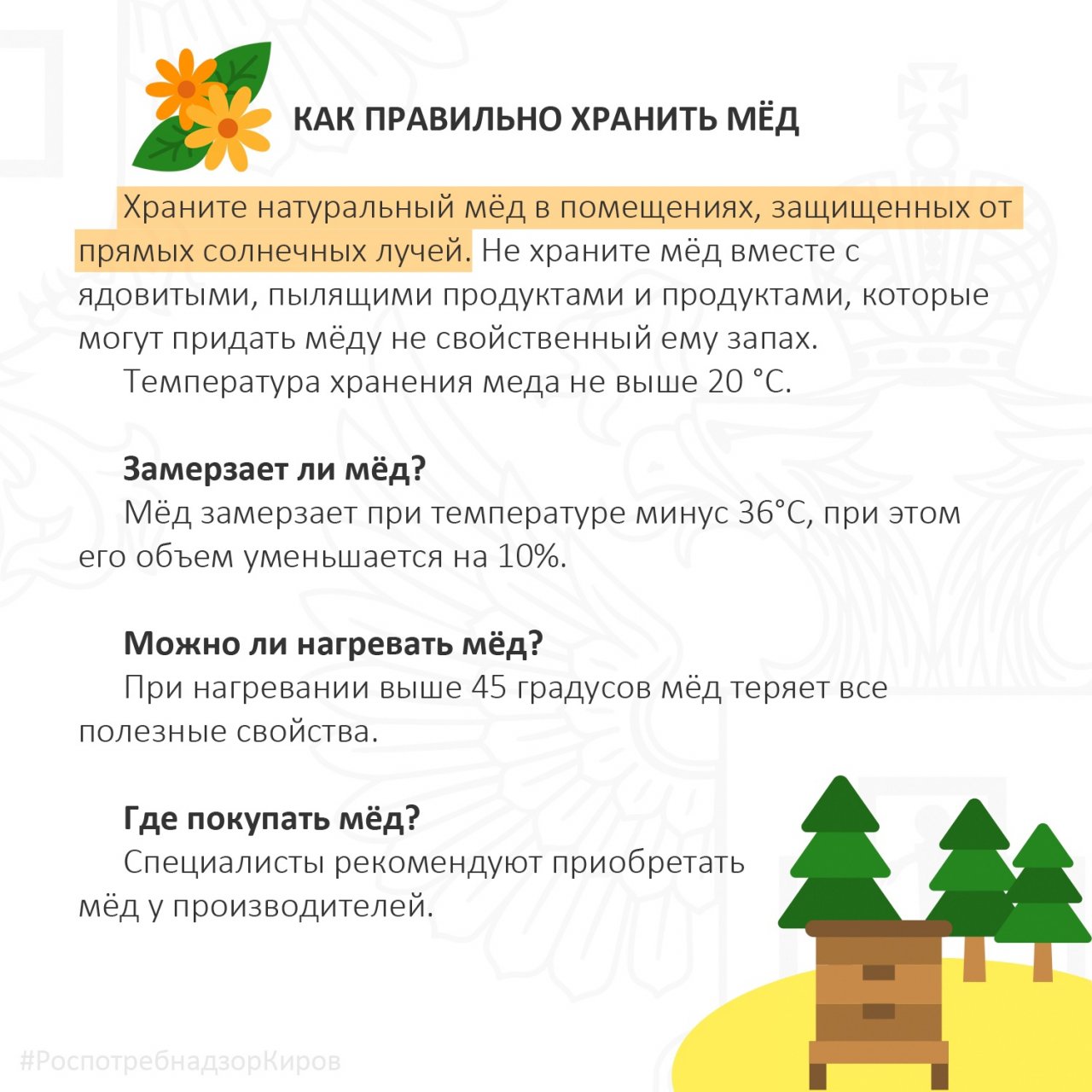 Правила хранения меда