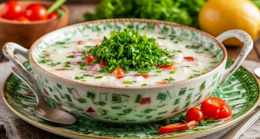 Любимый летний суп с пользой: какой окрошкой можно накормить ребенка