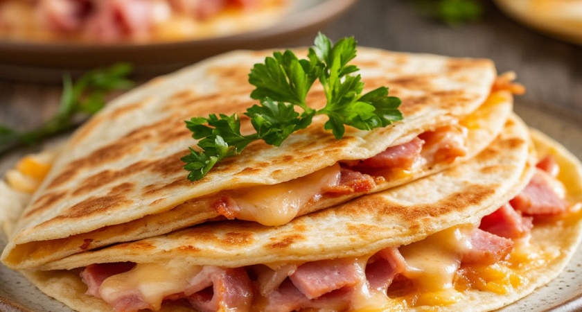 Вместо надоевших пирожков: беру стакан кефира и пеку гору сырно-ветчинных лепёшек — готовы за 15 минут