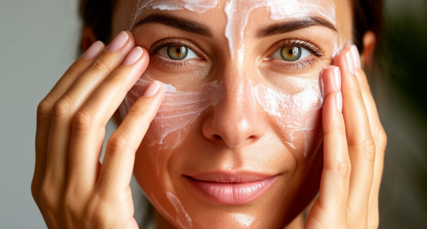 Мешаю 2:1 и наношу на лицо: холеная кожа "дорогой выделки" даже в 50 лет