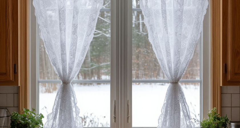 Тюль на кухне белоснежный: стираю без отбеливателя и порошка - использую проверенный годами метод