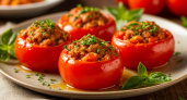 Эта закуска из СССР сводит с ума: острые и ароматные фаршированные помидоры — хит января 2026