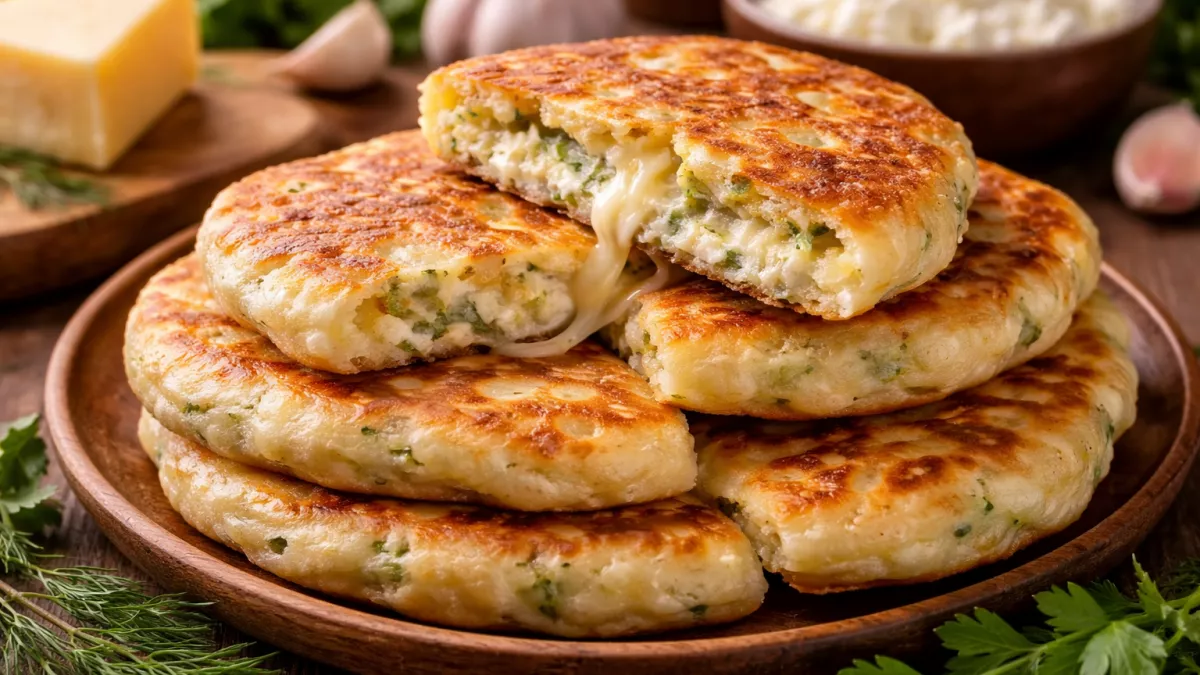 Творог, сыр и немного чеснока в тесте — жарю лепёшки, которые тают во рту. И на завтрак, и на перекус