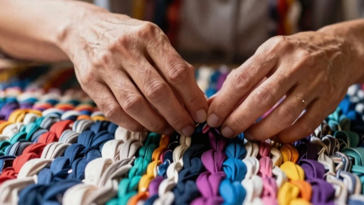 Узнала о старинном способе вязания ковриков - так делали еще наши бабушки: без крючка и спиц