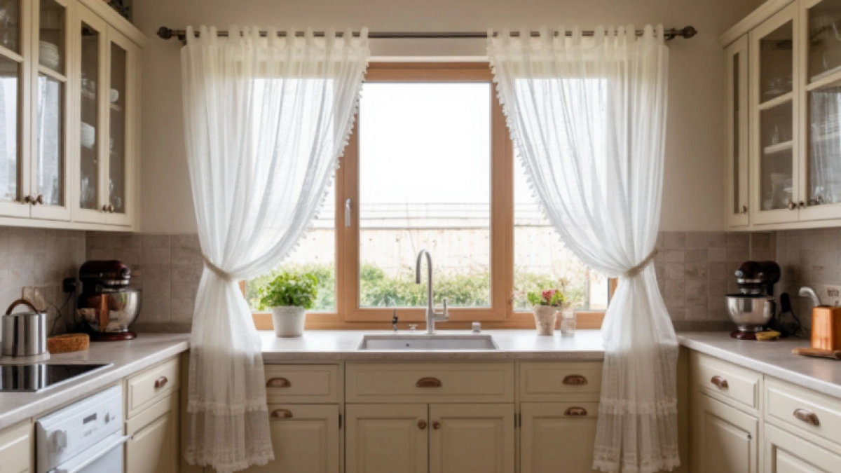Тюль на кухне белоснежный: стираю без отбеливателя и порошка - использую проверенный годами метод