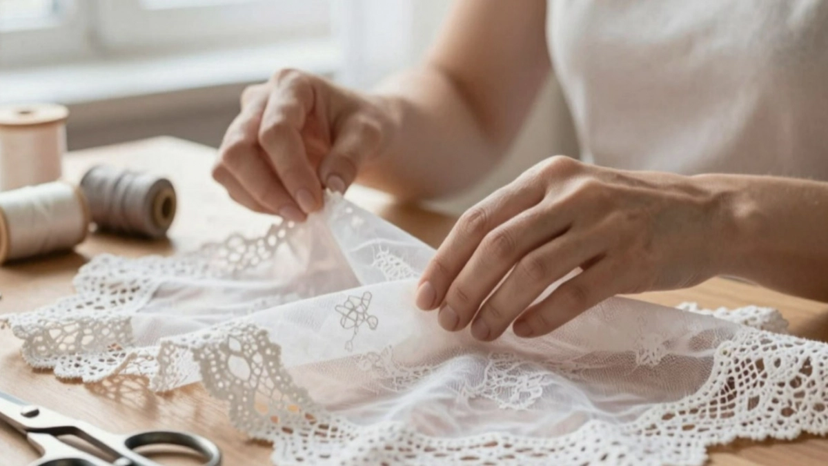 Старый тюль не выбрасываю - шью из него элегантные салфетки: все гости завидуют моему рукоделию 