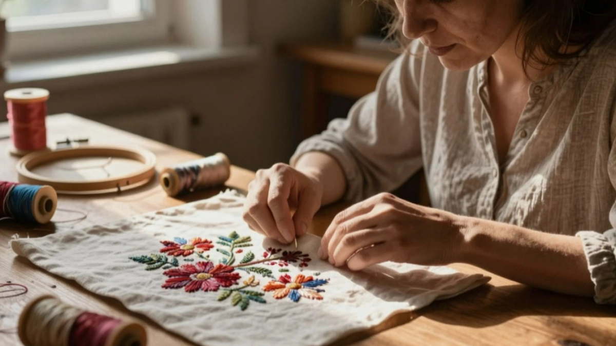 Раньше мучилась с вышивкой, теперь сижу и бед не знаю - помог всего один предмет. Схема не сбивается и глаза не устают