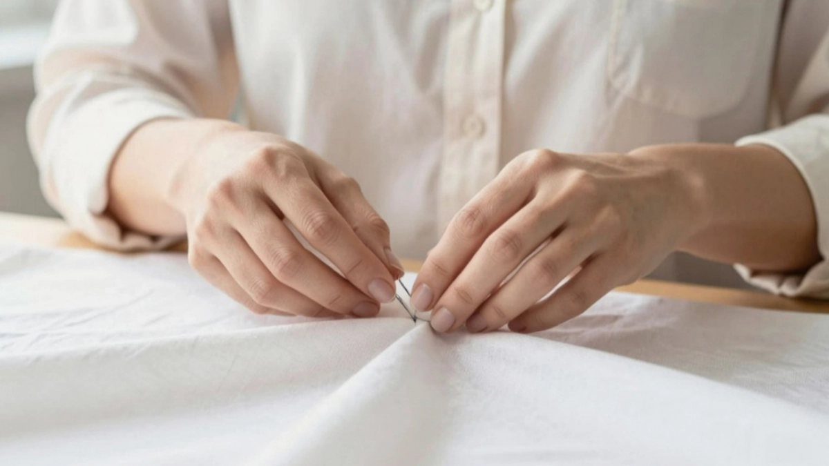 Как зашить дырку невидимым швом - проще некуда. Запоминайте схему