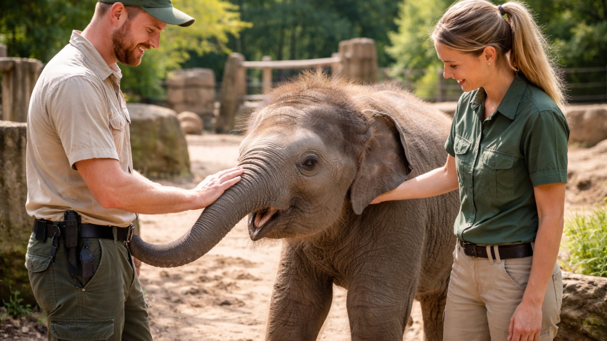 Отвергнутый матерью слоненок стал новой звездой интернета