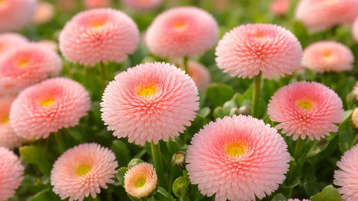 Цветёт нежными лососево-розовыми шарами с апреля до осени: этот многолетник прост в уходе и не боится холодов