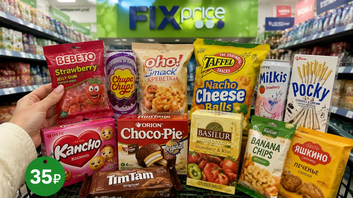 В Fix Price вкуснятины по 35 ₽, а также зарубежные сладости, хрустящие снеки, чай и печенье — делюсь классными находками
