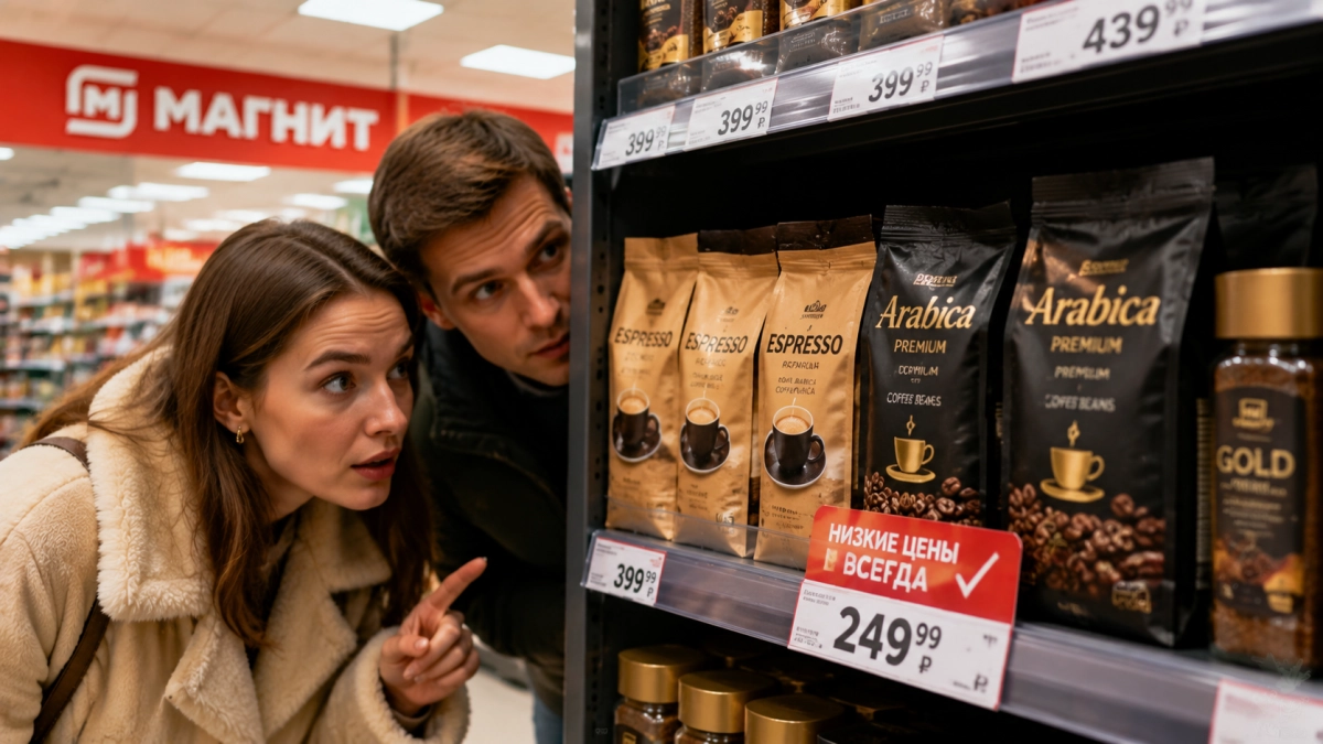 В Магните найден копеечный зерновой кофе за 250 ₽: хорош в турке и кофемашине — плотный, бархатистый, с горчинкой