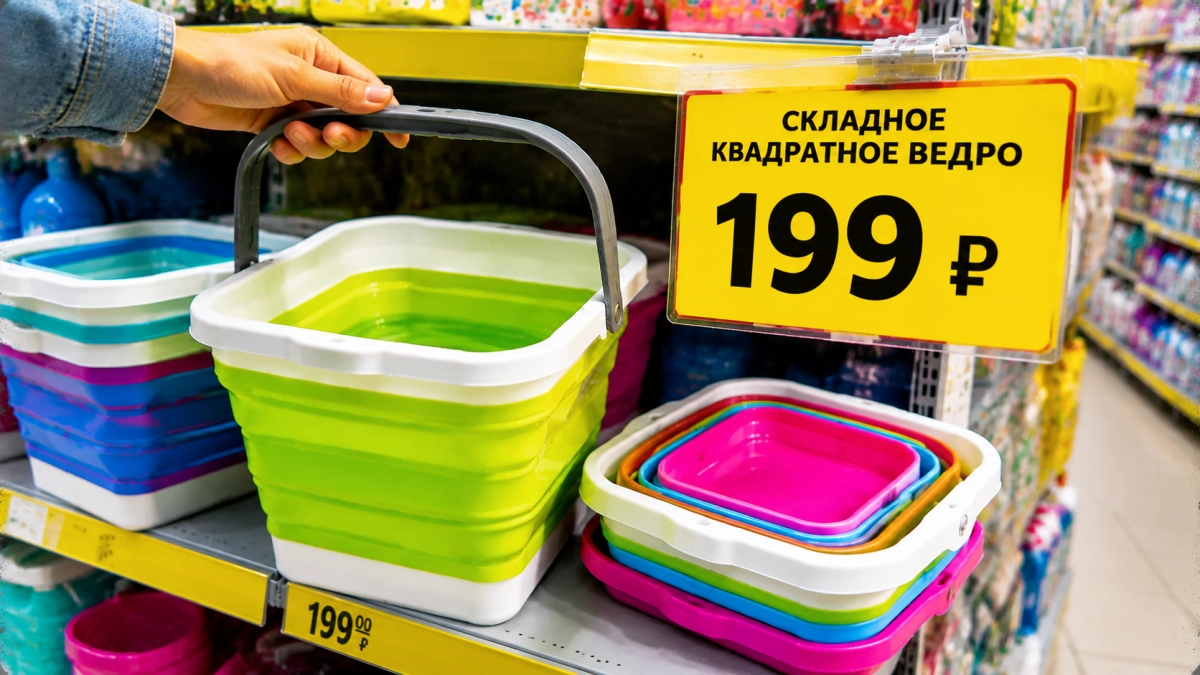 Дачники скупают в Чижике складные квадратные ведра по 199 ₽: почему они стали хитом сезона 2026