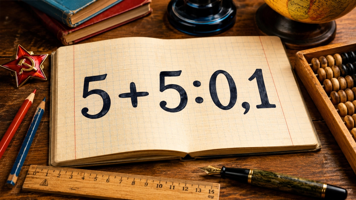Простая задачка 5+5:0,1 из советского учебника: сможете решить без калькулятора?