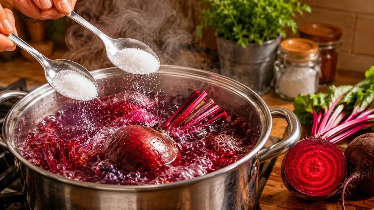 2 ложки в воду – и через 9 минут сочная свекла готова: яркая, вкусная и без возни