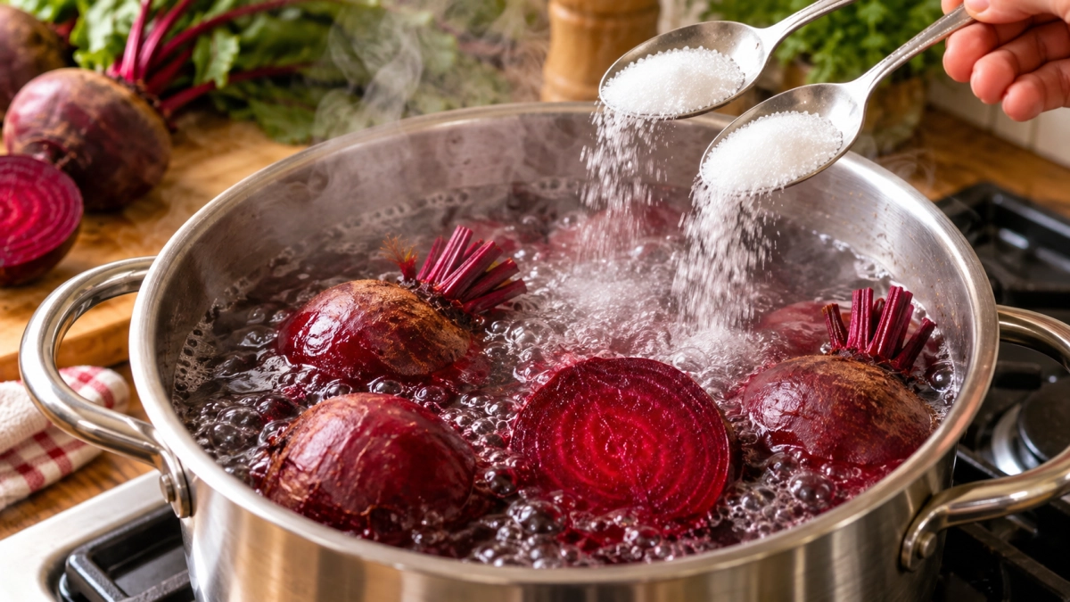 2 ложки в воду – и через 9 минут сочная свекла готова: яркая, вкусная и без возни