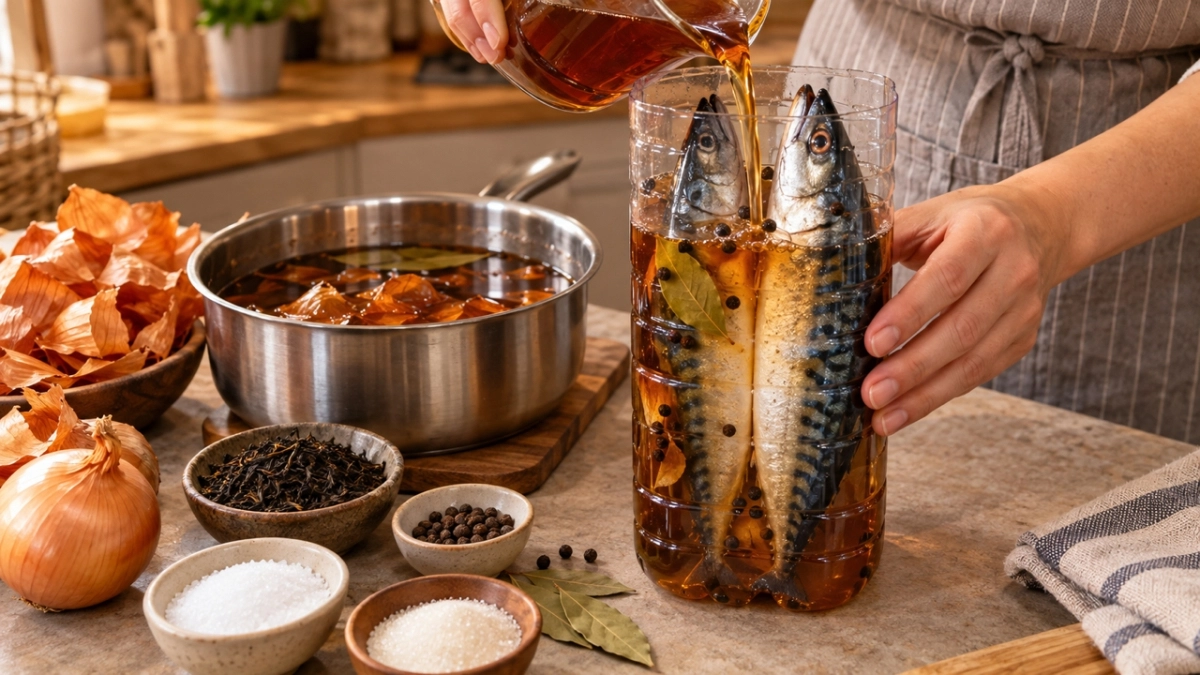 Засовываю в бутылку дешёвую рыбу — через 2 ночи достаю копченую скумбрию: готовится без огня и дыма