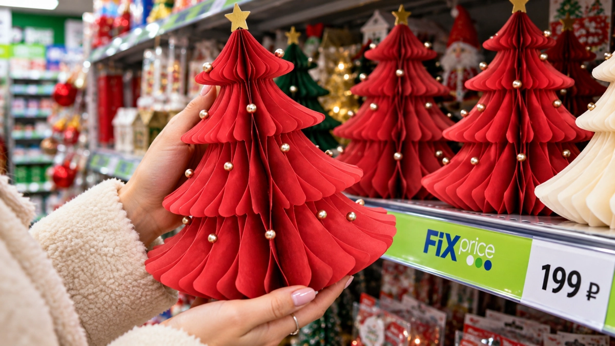 Те самые бумажные ёлки за 199 ₽ уже в Fix Price: за ними охотятся годами, а полки пустеют за считанные часы