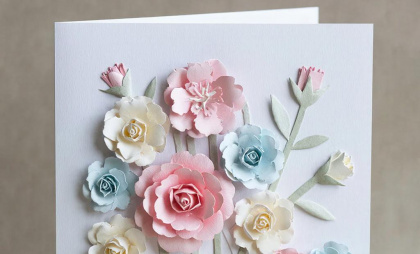 Как сделать открытку с объемными цветами на 8 марта: пошаговый мастер-класс